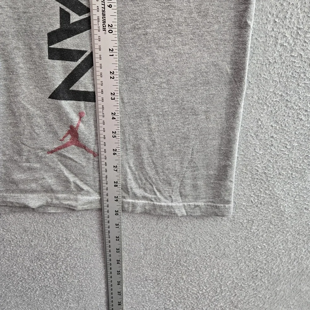 Jordan Men Shirt XL Gray Air Jordan Logo Short Sleeve Jumpman